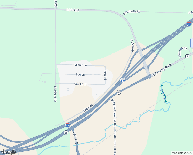 map of restaurants, bars, coffee shops, grocery stores, and more near 3722 Bee Lane in Beloit