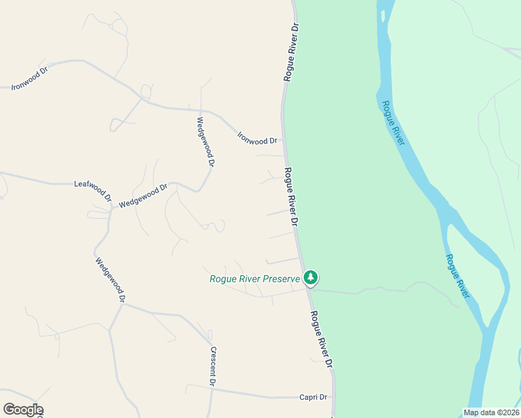 map of restaurants, bars, coffee shops, grocery stores, and more near 945 Rogue River Drive in Eagle Point