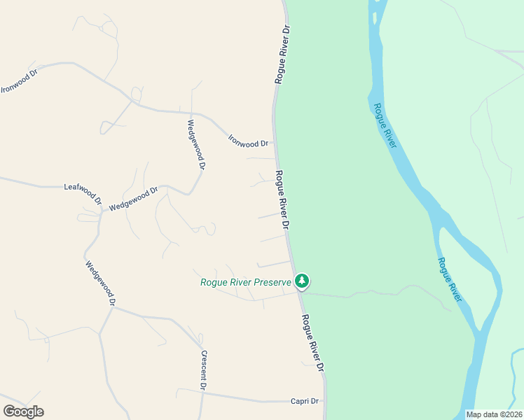 map of restaurants, bars, coffee shops, grocery stores, and more near 945 Rogue River Drive in Eagle Point
