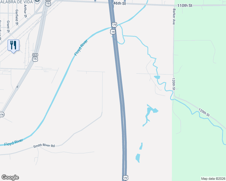map of restaurants, bars, coffee shops, grocery stores, and more near 3930 Smith River Road in Sioux City
