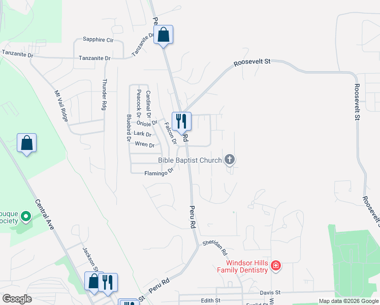 map of restaurants, bars, coffee shops, grocery stores, and more near 880 Toledo St in Dubuque