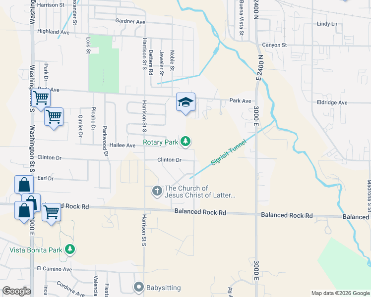 map of restaurants, bars, coffee shops, grocery stores, and more near 688608 Braden Court in Twin Falls