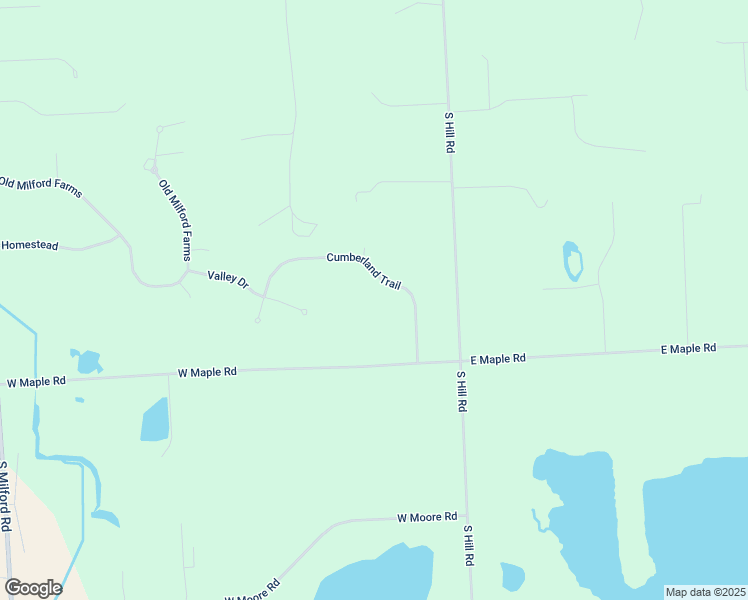 map of restaurants, bars, coffee shops, grocery stores, and more near 253 Cumberland Trail in Milford Charter Township