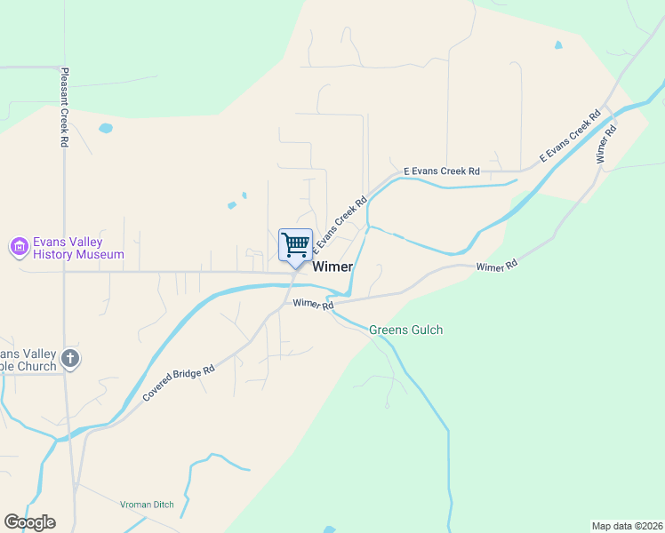 map of restaurants, bars, coffee shops, grocery stores, and more near in Wimer