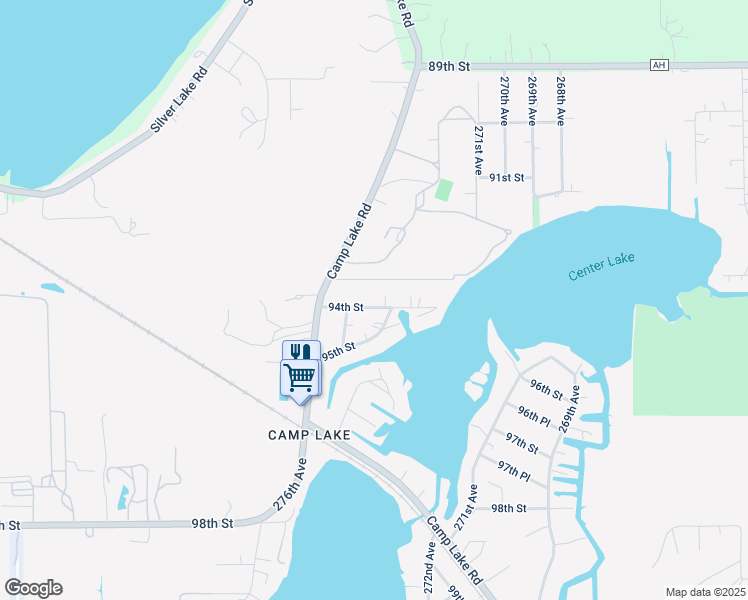 map of restaurants, bars, coffee shops, grocery stores, and more near 27541 94th Street in Salem