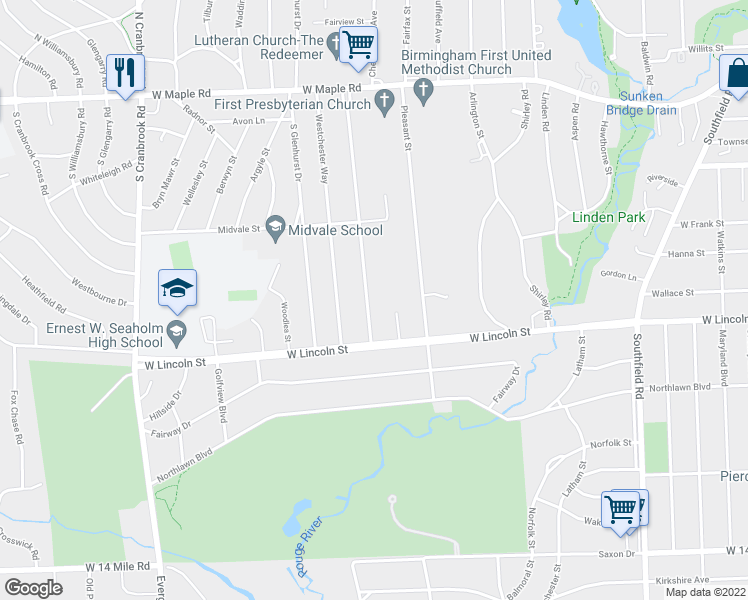 map of restaurants, bars, coffee shops, grocery stores, and more near 939 Larchlea Drive in Birmingham