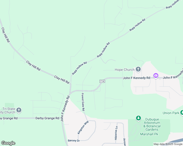 map of restaurants, bars, coffee shops, grocery stores, and more near 16743-16999 Forest Gate Road in Dubuque