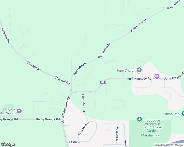 map of restaurants, bars, coffee shops, grocery stores, and more near 16743-16999 Forest Gate Road in Dubuque