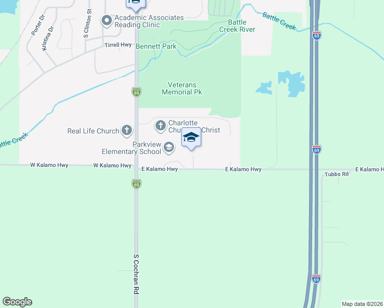 map of restaurants, bars, coffee shops, grocery stores, and more near 301 East Kalamo Highway in Charlotte