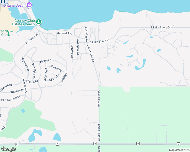 map of restaurants, bars, coffee shops, grocery stores, and more near 808 Indian Hills Road in Fontana-on-Geneva Lake