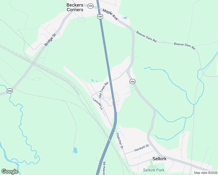 map of restaurants, bars, coffee shops, grocery stores, and more near 1362 Route 9W in Selkirk