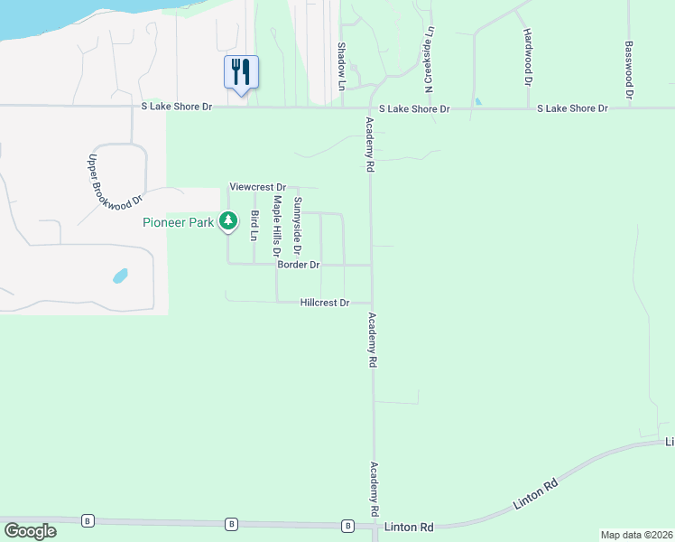 map of restaurants, bars, coffee shops, grocery stores, and more near W4629 Border Drive in Fontana-on-Geneva Lake