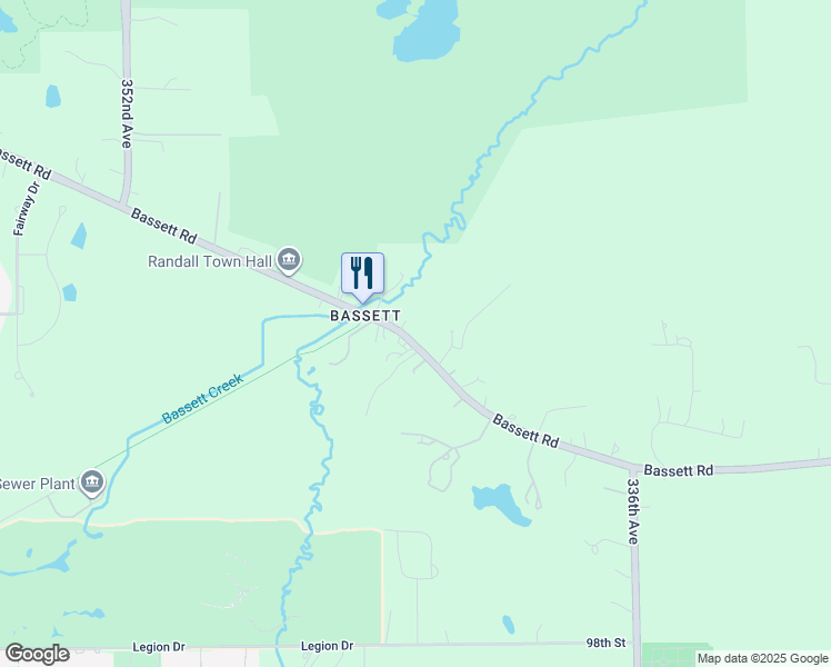 map of restaurants, bars, coffee shops, grocery stores, and more near 34306 Bassett Rd in Burlington