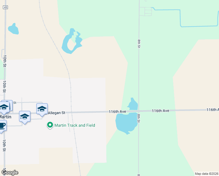 map of restaurants, bars, coffee shops, grocery stores, and more near in Martin