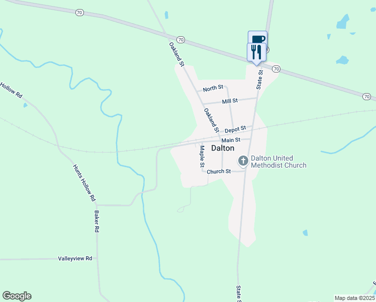 map of restaurants, bars, coffee shops, grocery stores, and more near 10054 Maple Street in Dalton