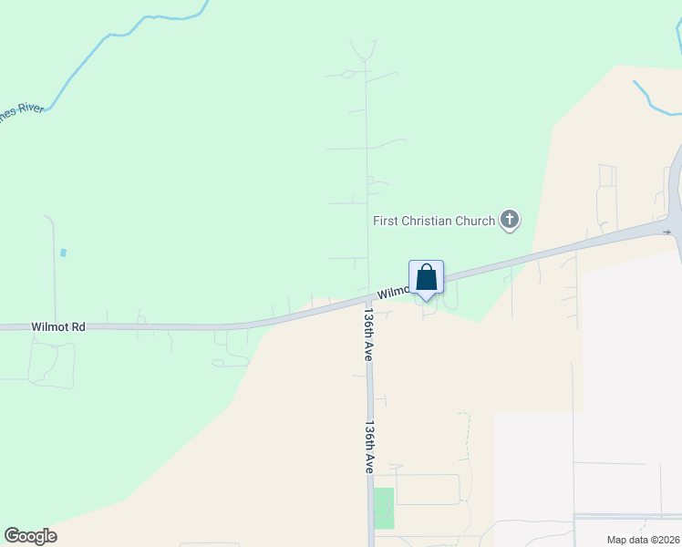 map of restaurants, bars, coffee shops, grocery stores, and more near 9230 136th Avenue in Kenosha