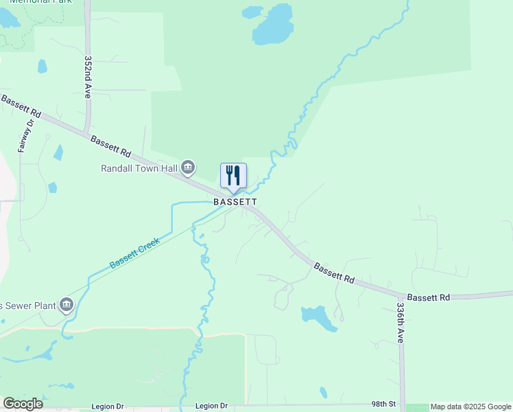 map of restaurants, bars, coffee shops, grocery stores, and more near 34306 Bassett Road in Burlington