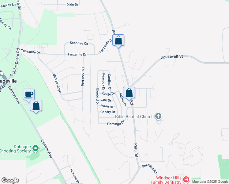 map of restaurants, bars, coffee shops, grocery stores, and more near 4244-4298 Swan Drive in Dubuque