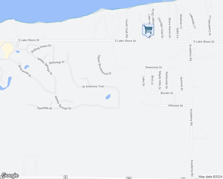 map of restaurants, bars, coffee shops, grocery stores, and more near 146 Saint Andrews Trail in Fontana-on-Geneva Lake
