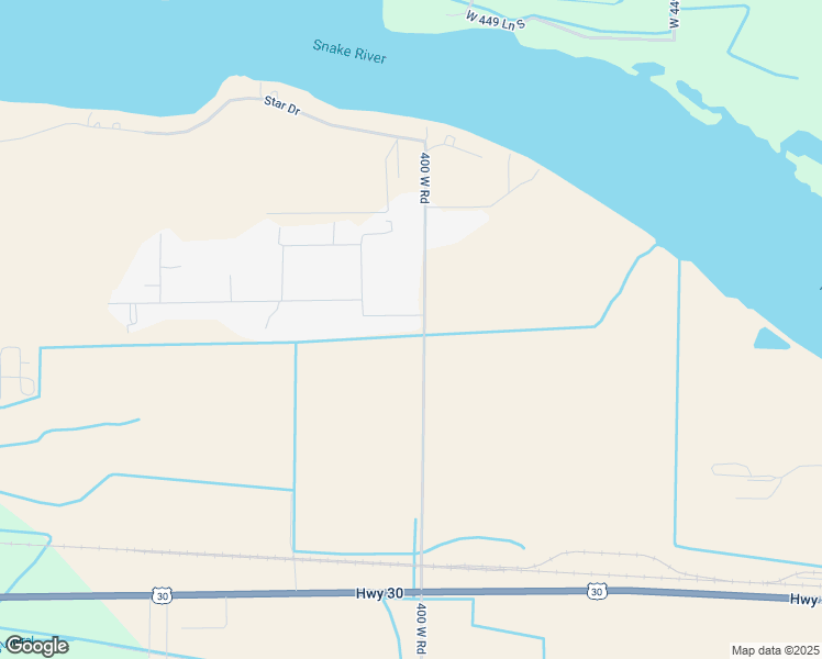 map of restaurants, bars, coffee shops, grocery stores, and more near 52 North 400 West in Burley