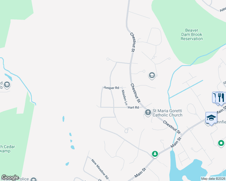 map of restaurants, bars, coffee shops, grocery stores, and more near 8 Candlewood Road in Lynnfield