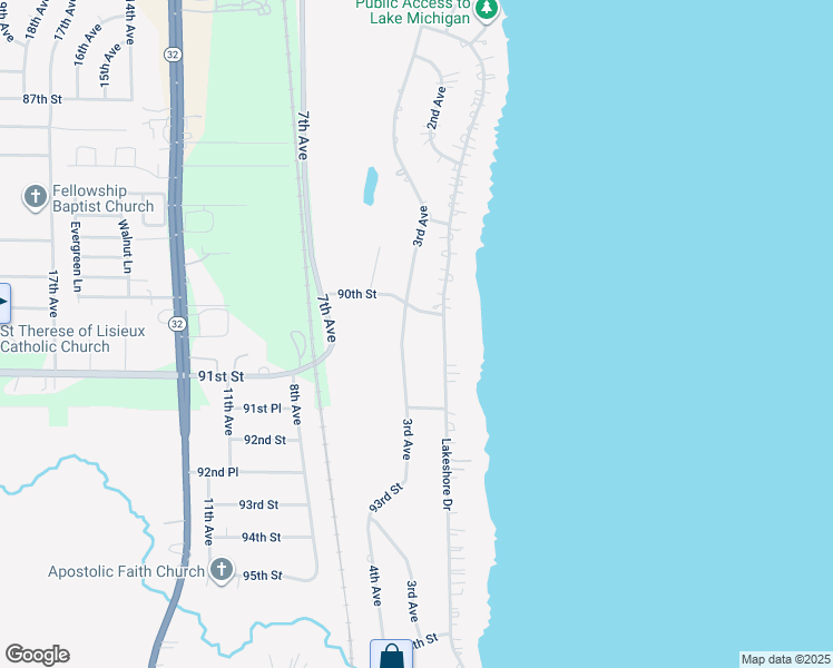 map of restaurants, bars, coffee shops, grocery stores, and more near 9023 3rd Avenue in Pleasant Prairie