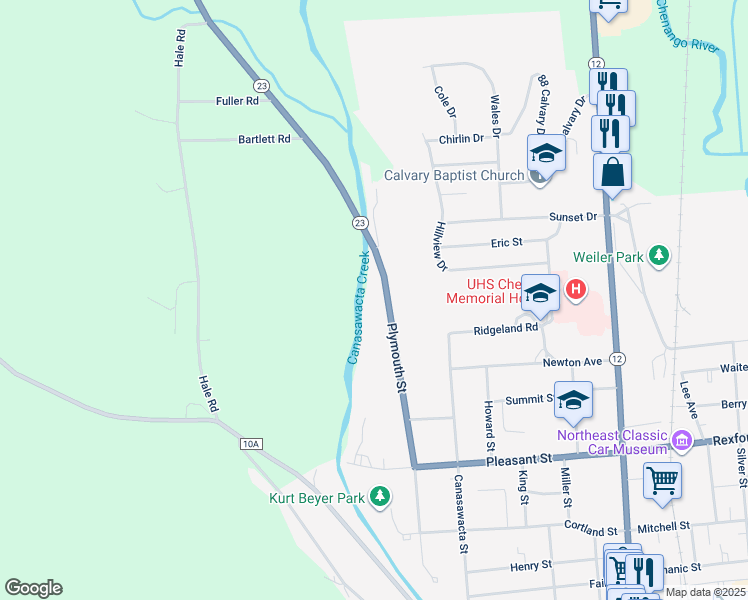 map of restaurants, bars, coffee shops, grocery stores, and more near 13 Brown Street in Norwich