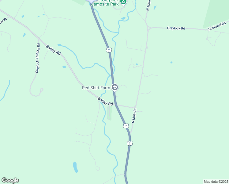 map of restaurants, bars, coffee shops, grocery stores, and more near U.S. 7 in Lanesborough