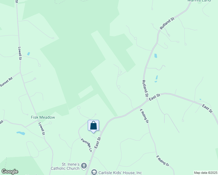 map of restaurants, bars, coffee shops, grocery stores, and more near 2 East Street in Carlisle