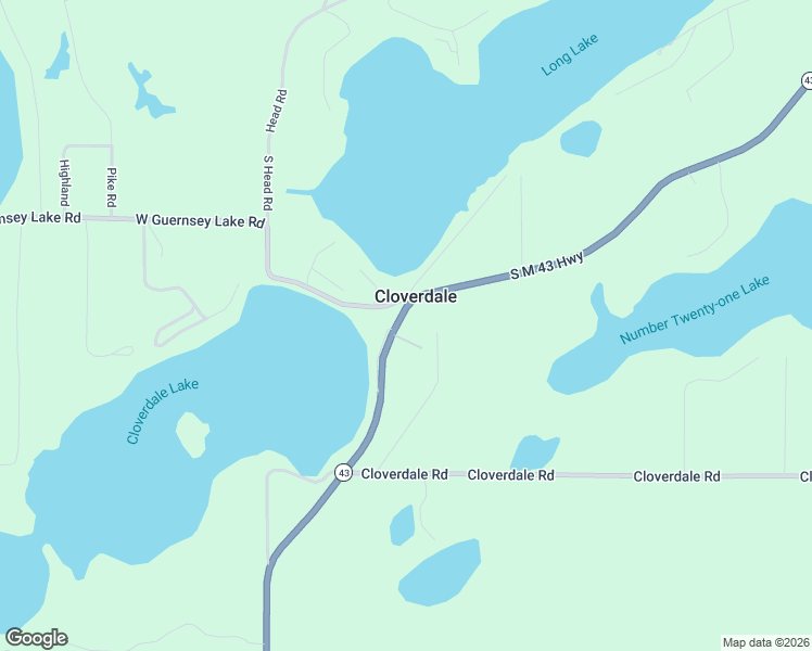 map of restaurants, bars, coffee shops, grocery stores, and more near 7689 Michigan 43 in Delton