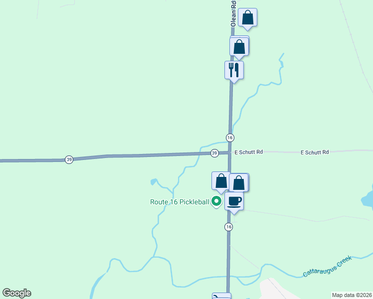 map of restaurants, bars, coffee shops, grocery stores, and more near 13460 New York 39 in Chaffee
