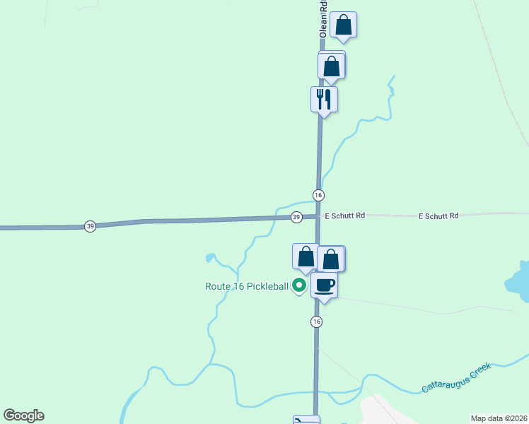 map of restaurants, bars, coffee shops, grocery stores, and more near 13460 New York 39 in Chaffee