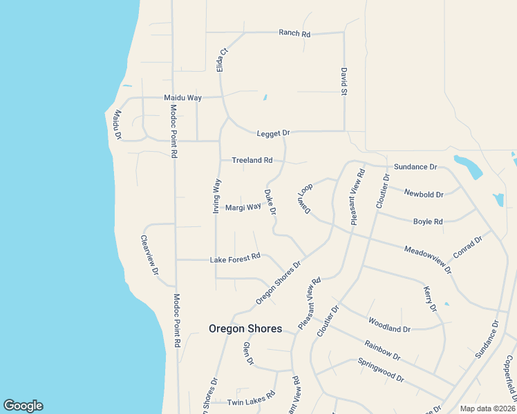 map of restaurants, bars, coffee shops, grocery stores, and more near 3105 Margi Way in Chiloquin