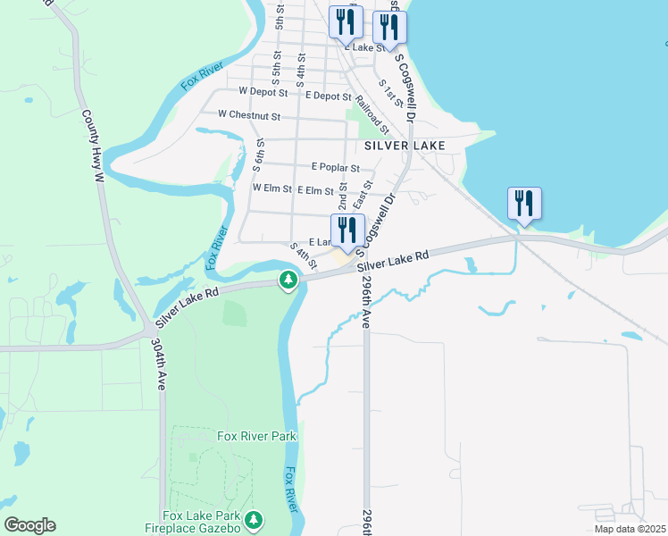 map of restaurants, bars, coffee shops, grocery stores, and more near 955 South Cogswell Drive in Silver Lake