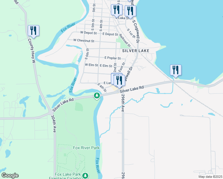 map of restaurants, bars, coffee shops, grocery stores, and more near 955 South Cogswell Drive in Silver Lake