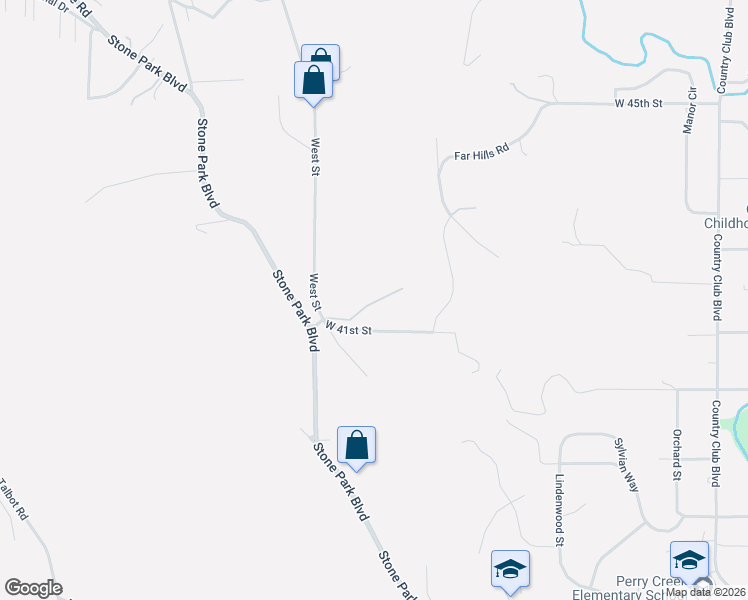 map of restaurants, bars, coffee shops, grocery stores, and more near 1477-1499 West 41st Street in Sioux City