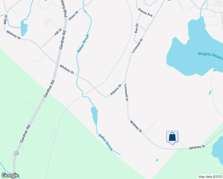 map of restaurants, bars, coffee shops, grocery stores, and more near 50 Adams Street in Gardner