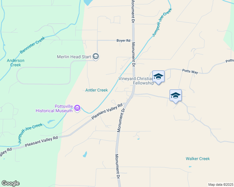 map of restaurants, bars, coffee shops, grocery stores, and more near 8450 Monument Dr in Grants Pass
