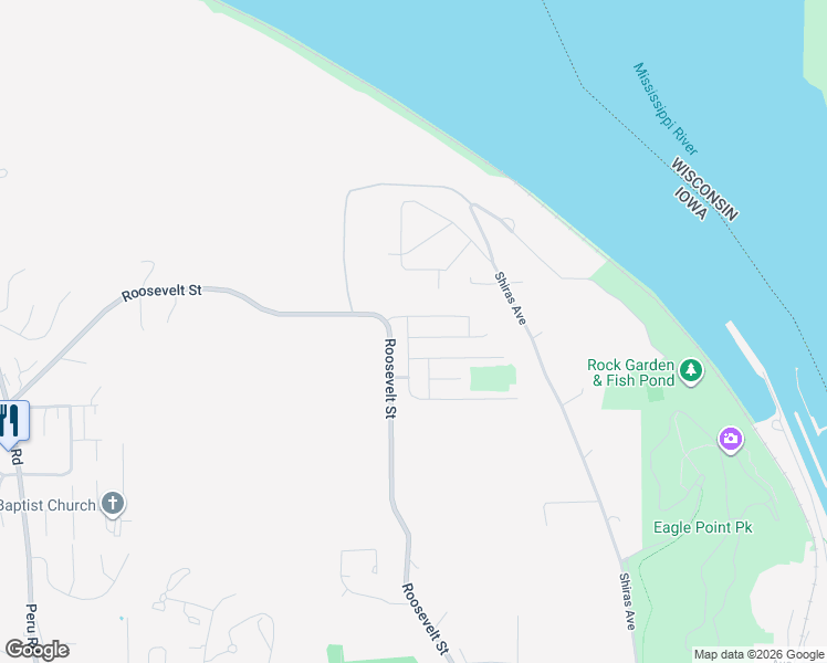 map of restaurants, bars, coffee shops, grocery stores, and more near 2035 Cobalt Court in Dubuque