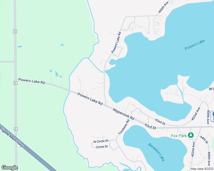 map of restaurants, bars, coffee shops, grocery stores, and more near N1460 Powers Lake Road in Genoa City