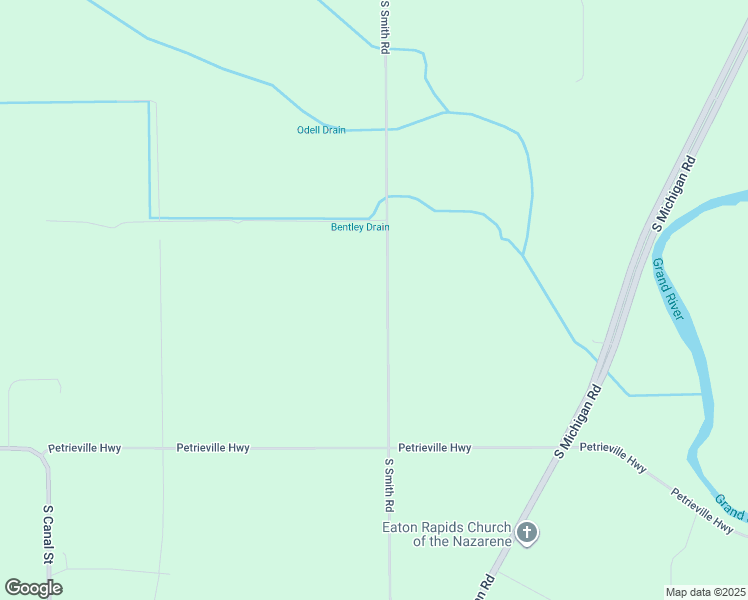 map of restaurants, bars, coffee shops, grocery stores, and more near 1432 South Smith Road in Eaton Rapids