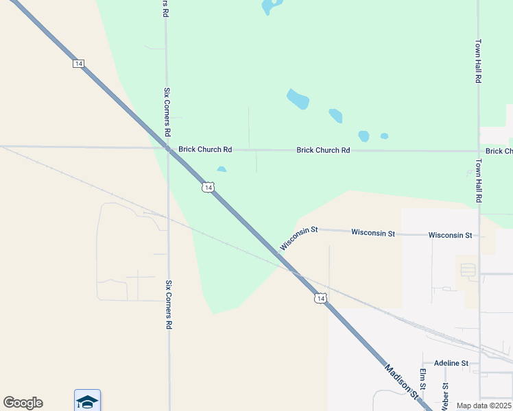 map of restaurants, bars, coffee shops, grocery stores, and more near N1386 U.S. 14 in Walworth