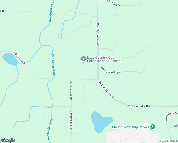 map of restaurants, bars, coffee shops, grocery stores, and more near 3040 West Coon Lake Road in Howell