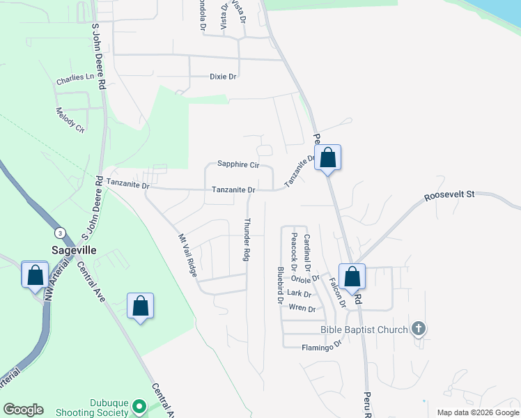 map of restaurants, bars, coffee shops, grocery stores, and more near 4095 Mount Alpine Street in Dubuque