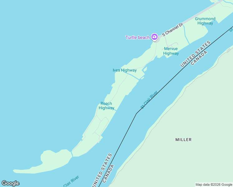 map of restaurants, bars, coffee shops, grocery stores, and more near 9603 South Channel Drive in Harsens Island