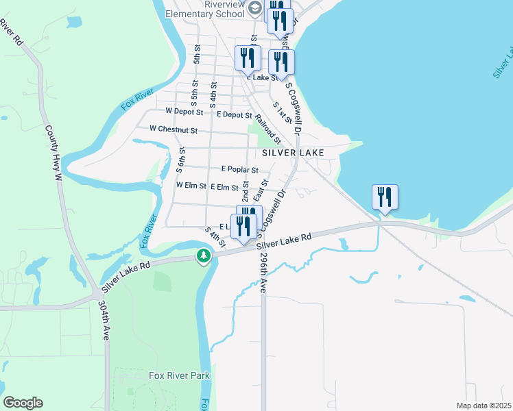 map of restaurants, bars, coffee shops, grocery stores, and more near 820 South 2nd Street in Silver Lake