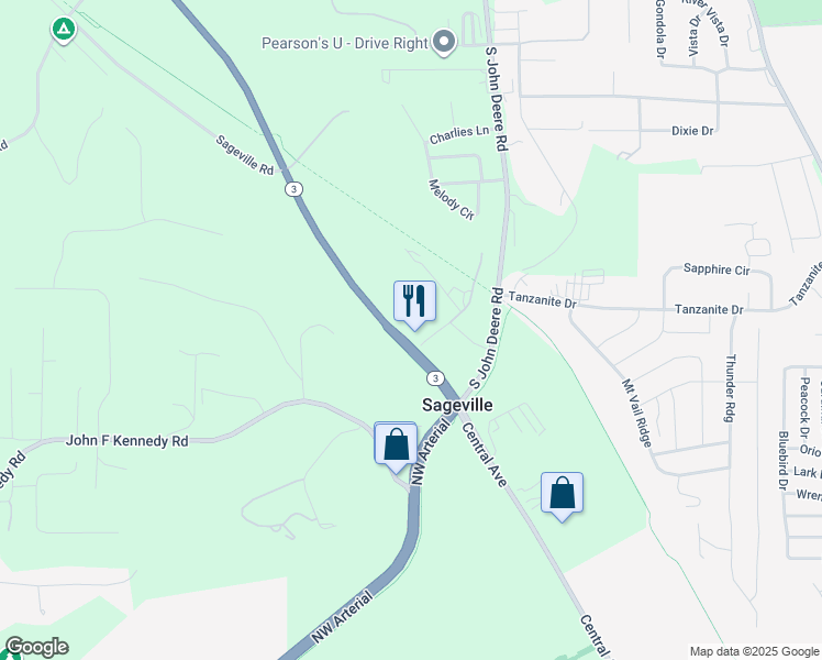 map of restaurants, bars, coffee shops, grocery stores, and more near 16945 Rooster Lane in Dubuque