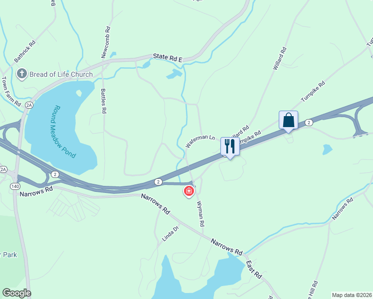 map of restaurants, bars, coffee shops, grocery stores, and more near 1 Waterman Lane in Westminster