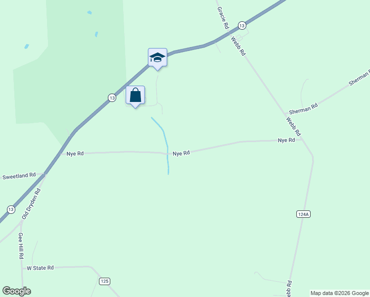 map of restaurants, bars, coffee shops, grocery stores, and more near 437 Nye Road in Cortland