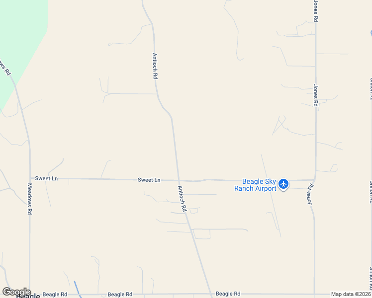 map of restaurants, bars, coffee shops, grocery stores, and more near 16600 Antioch Road in White City